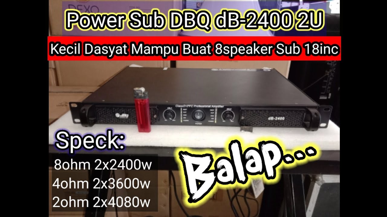 Power Sub DBQ DB 2400 Tipis 2U Dasyat Mampu Buat Angkat 8 speaker 18inc