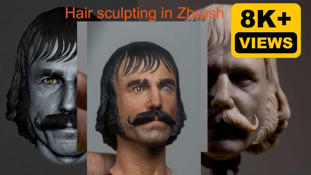 Hair Sculpting In Zbrush for 3D printing  - Bill The Butcher - Waruna Weligamage