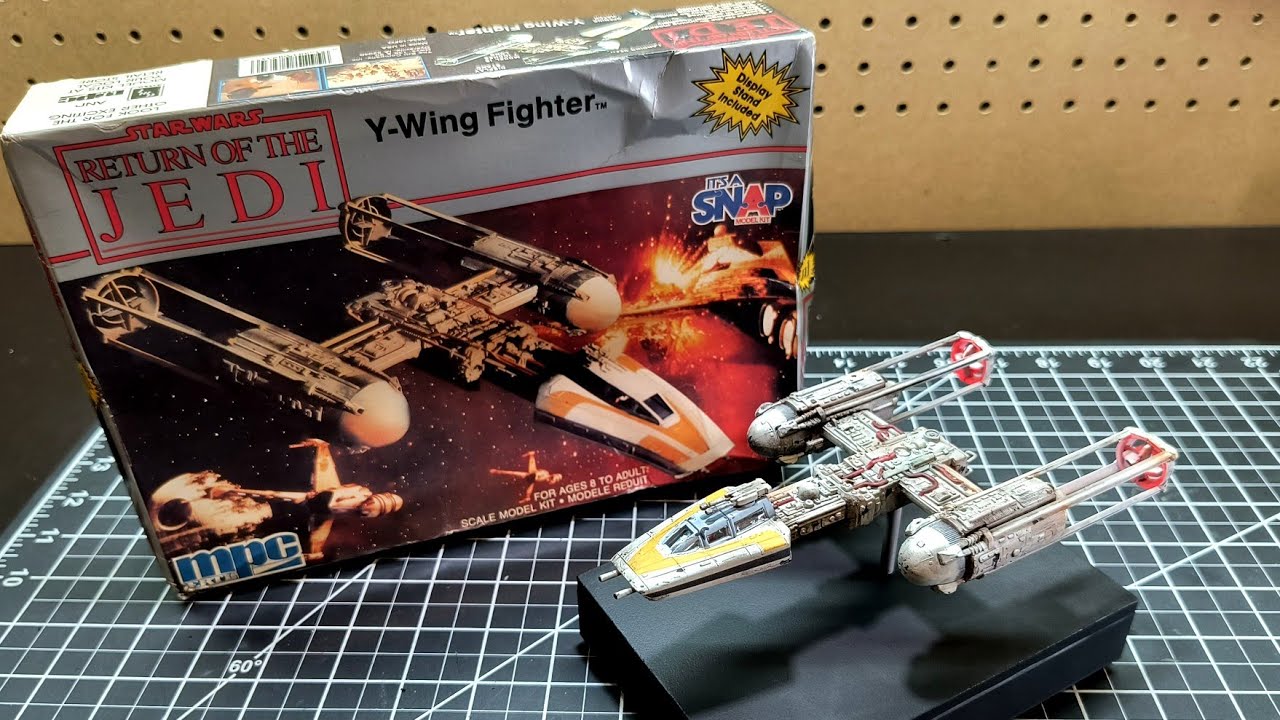 Star Wars Y-Wing MPC model kit with lights.