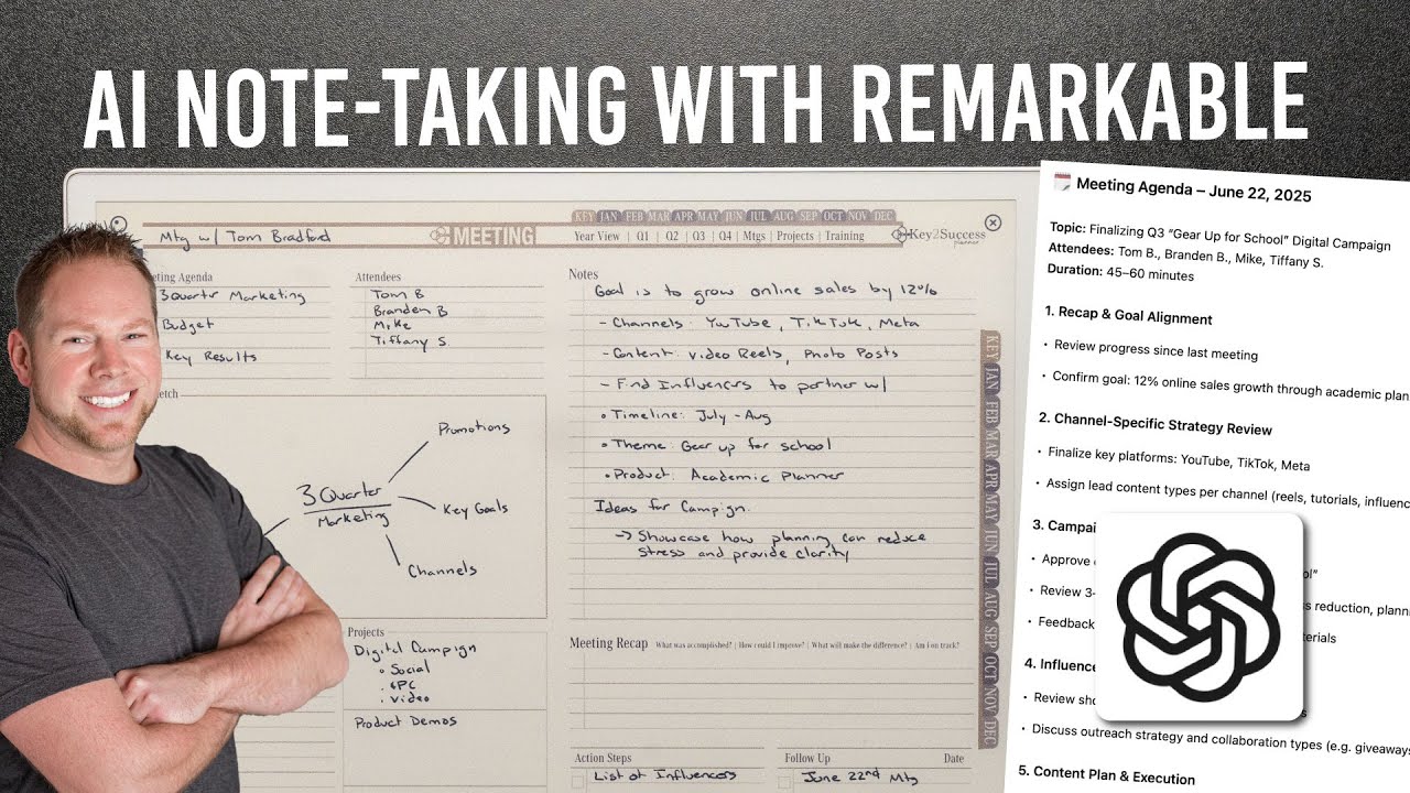 AI Note-Taking with the reMarkable eInk | ChatGPT Tip