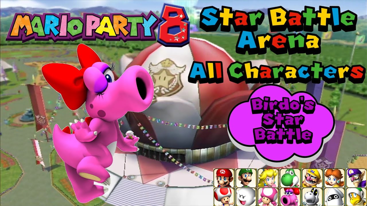 Mario Party 8 - Star Battle Arena - All Characters Playthrough - Part 4 Birdo's Star Battle (P)