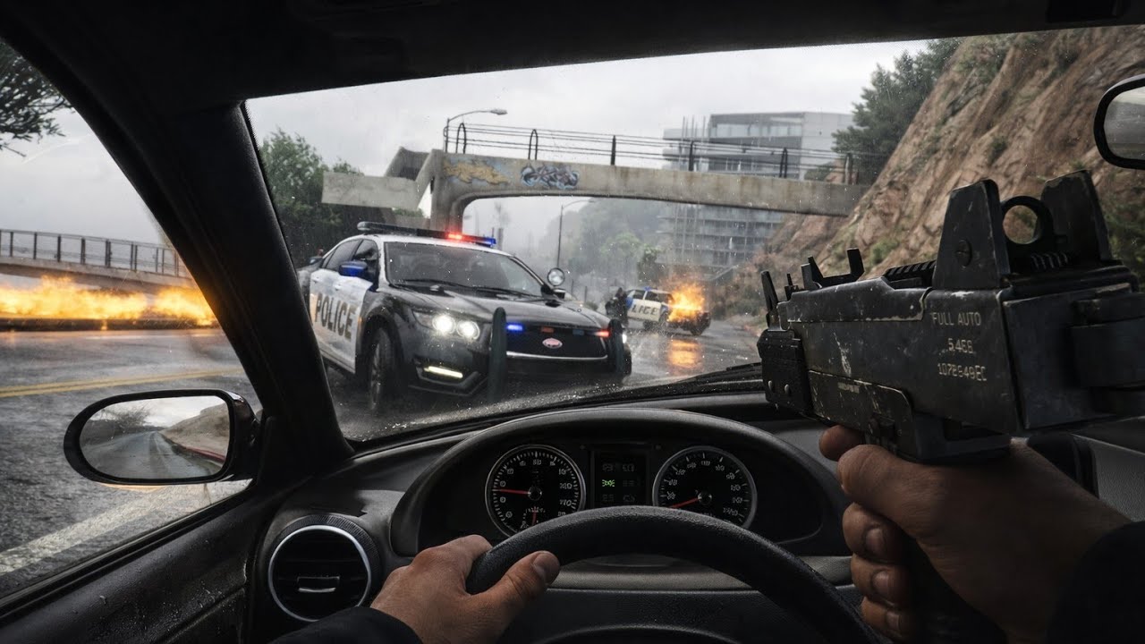 gtav fight with police