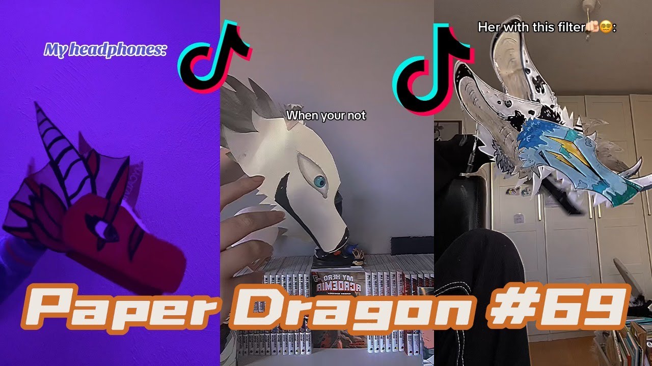 Dragon Puppet Crafts - Paper Dragon TikTok Compilation #69