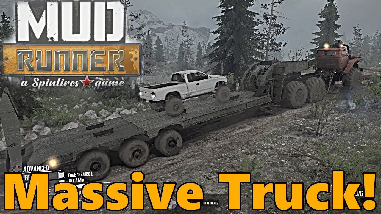SpinTires Mud Runner: Forest Roads, BIGGEST TRUCK YET!?