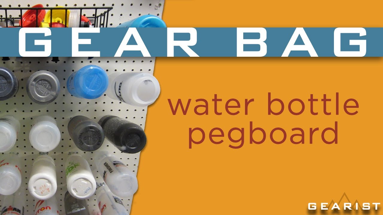 D.I.Y. WATER BOTTLE PEGBOARD STORAGE - Gear Bag from Gearist.com