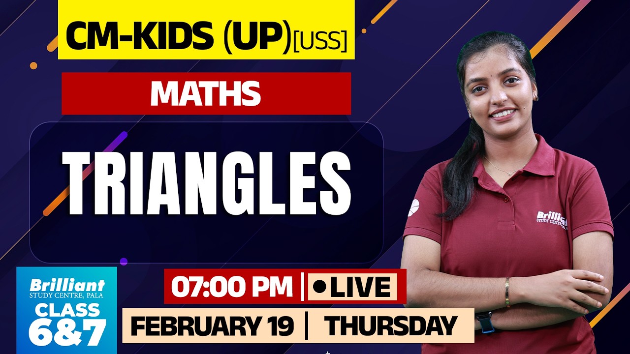 CM KIDS (UP) USS Maths | Triangles Chapter | Class 6 & 7 | Feb 21 | 7 PM