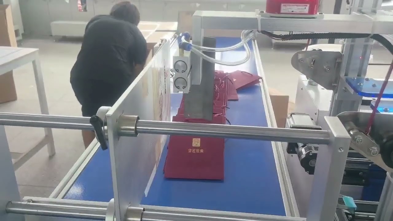 Stringing machine.