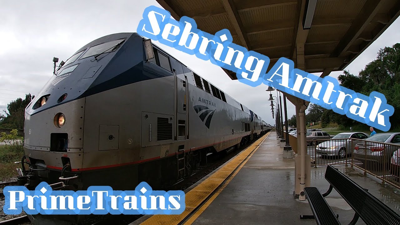 PrimeTrains - Sebring Florida Amtrak Station Full Tour With Arriving and Departing Train!