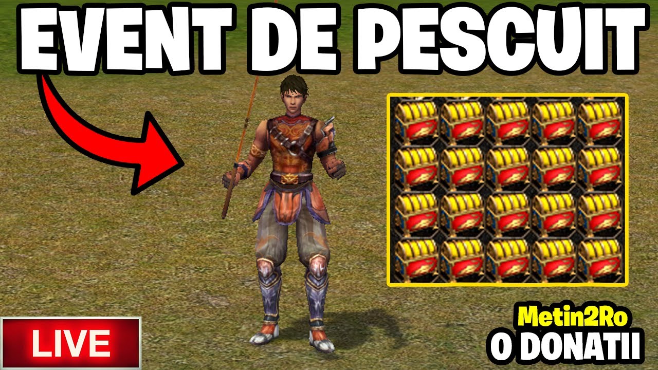 🔴LIVE🔴PARTEA 2 -Event Pescuit 10H pe 0 donatii + GIVEAWAY✅Metin2Ro Ruby Kirin ! ✅