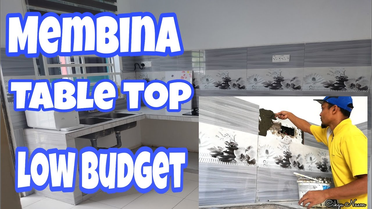 Cara Membuat Table Top Murah DIY (tile, granite) PKPB.