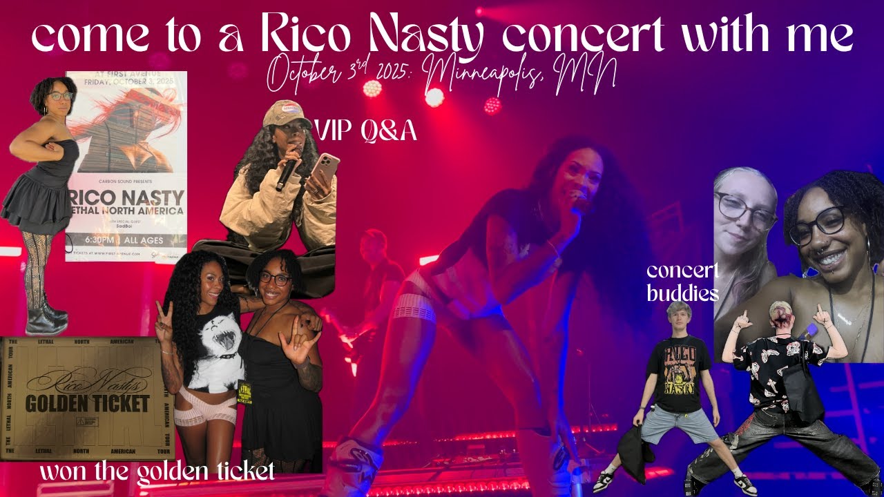 come to a rico nasty concert with me: Minneapolis, MN *live music, VIP Q&A + more!*