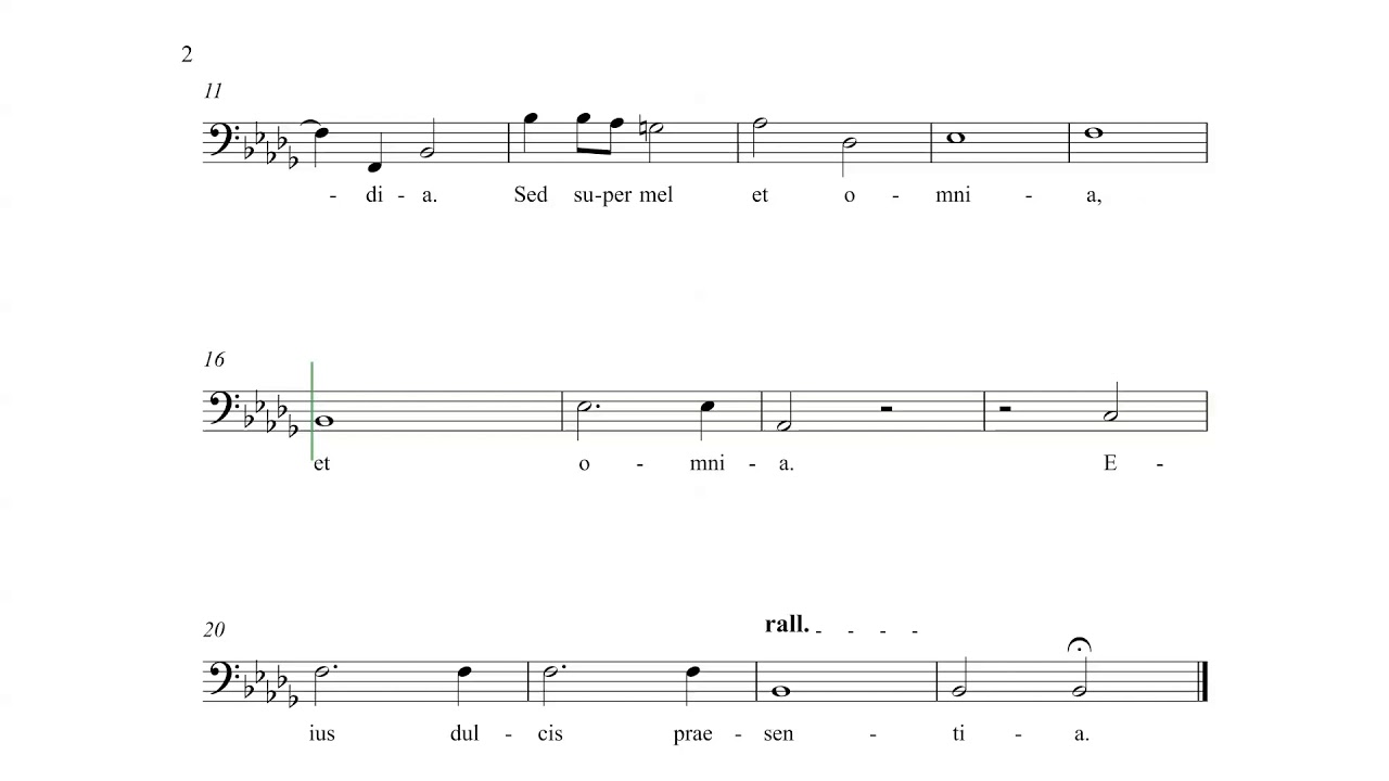 Basse II - Jesu dulcis memoria, T.L. de Victoria