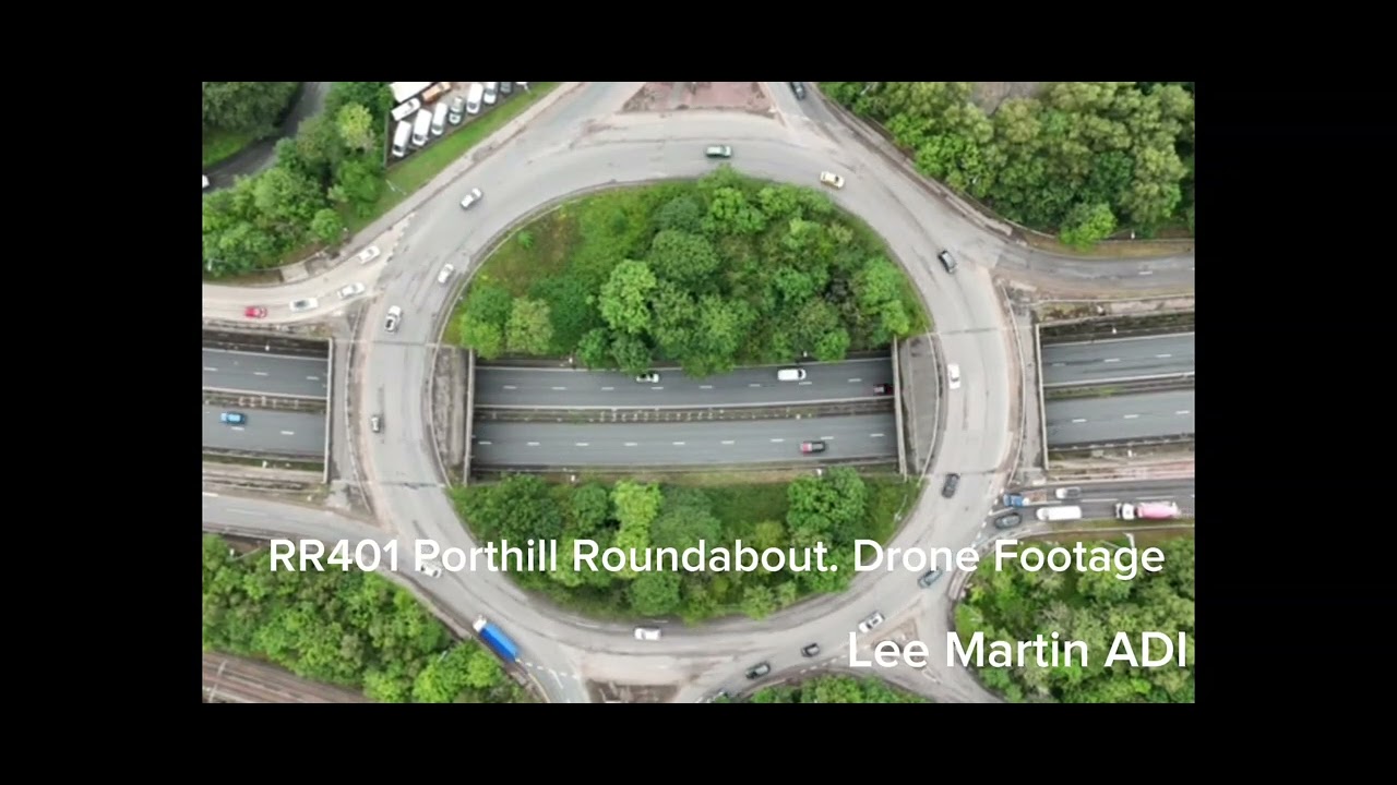 RR40 Porthill Roundabout. Drone Footage (C) 