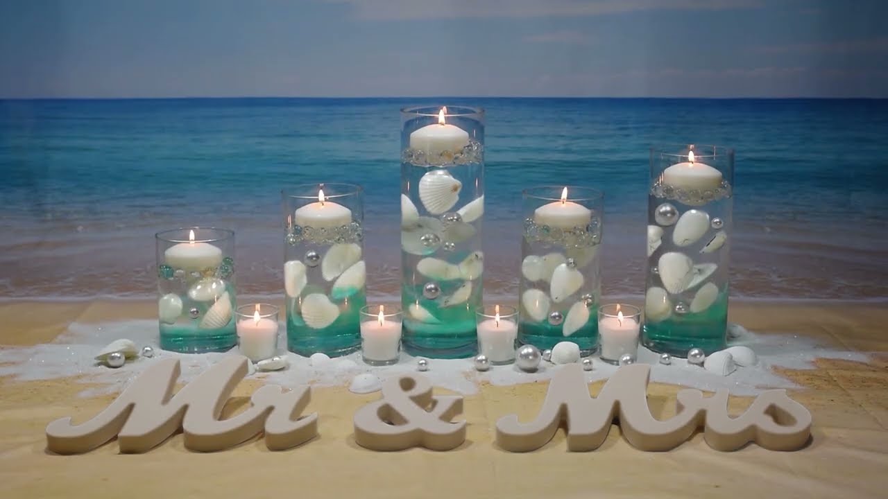 Floating Seashells White - Coral Reef - Pearls - Aqua Beads