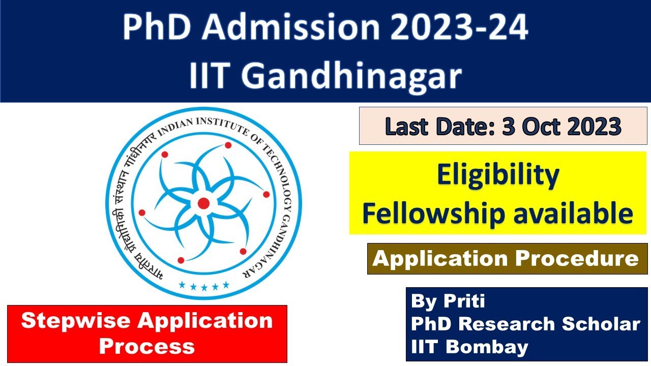 IIT Gandhinagar Stepwise Application form fillup PhD Admission 2023 | PhD Admission 2023