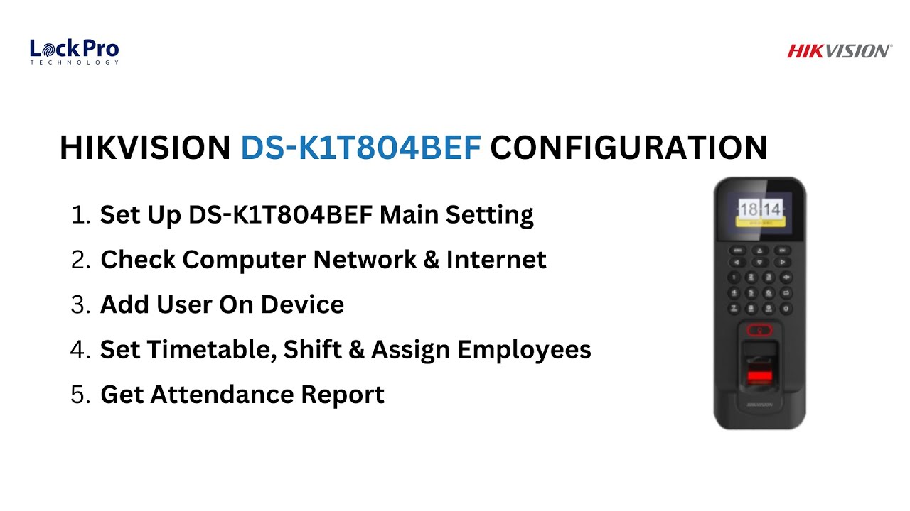 HOW TO SETTING HIKVISION ACCESS CONTROL DS-K1T804BEF 2024 ?