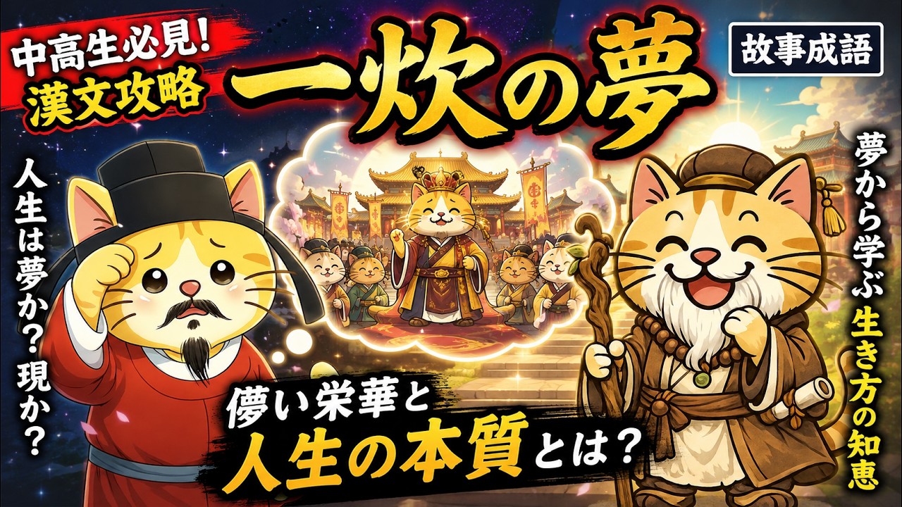 「一炊の夢」から学ぶ人生のはかなさ！夢と希望を抱く人々へ送ります。試験・テスト・入試によくでる漢文シリーズ！テスト対策に必見！中学、高校の教科書でも頻出テーマです！