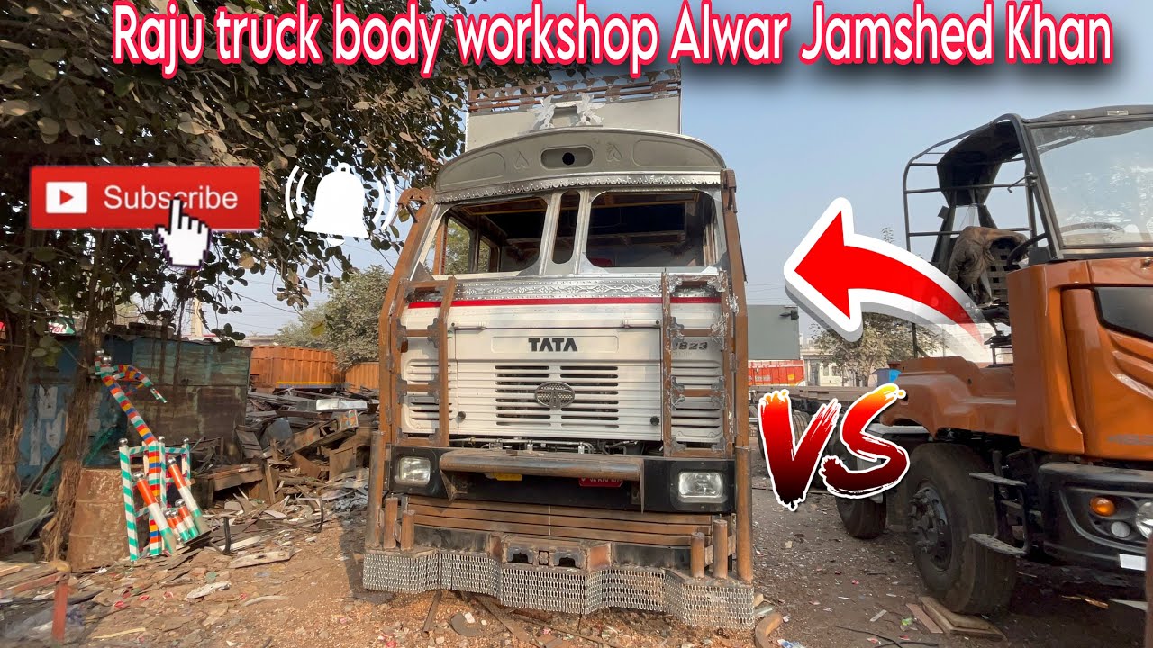 राजू ट्रक बॉडी वर्कशॉप अलवर जमशेद  ख़ान से सारे काम से रेडी हो चुकी ह 10 चाका  मथुरा की #automobile 