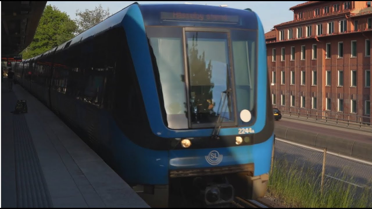Sweden, Stockholm, subway ride from Alvik to Brommaplan