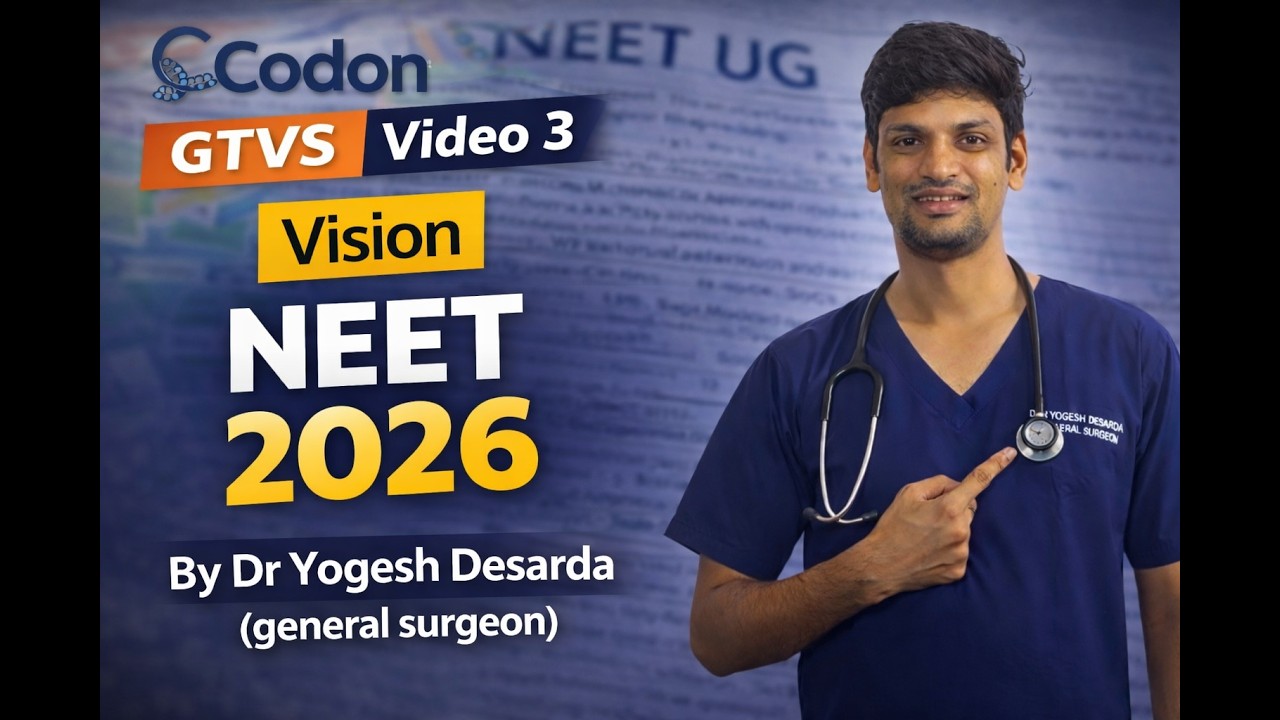 #NEETUG #MBBS #DOCTOR Title - 🎯 GTVS – Video 3 | Vision - Optics | By Dr. Yogesh Desarda | Codon