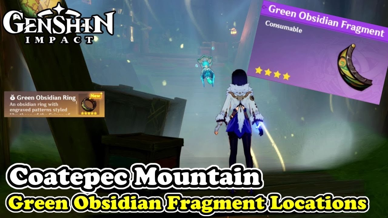 Genshin Impact Green Obsidian Fragment Locations (Green Obsidian Ring)