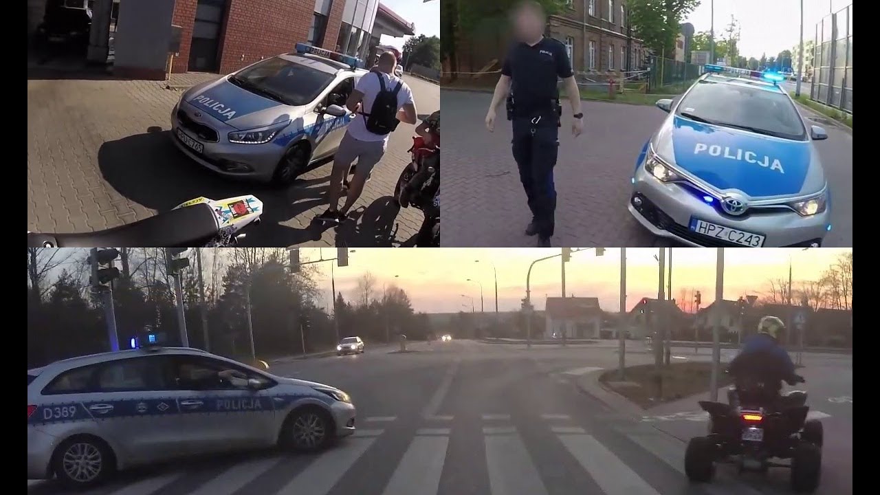 Quad/Atv & Dirtbike cross vs Policyjna kontrol kompilacja policja/police