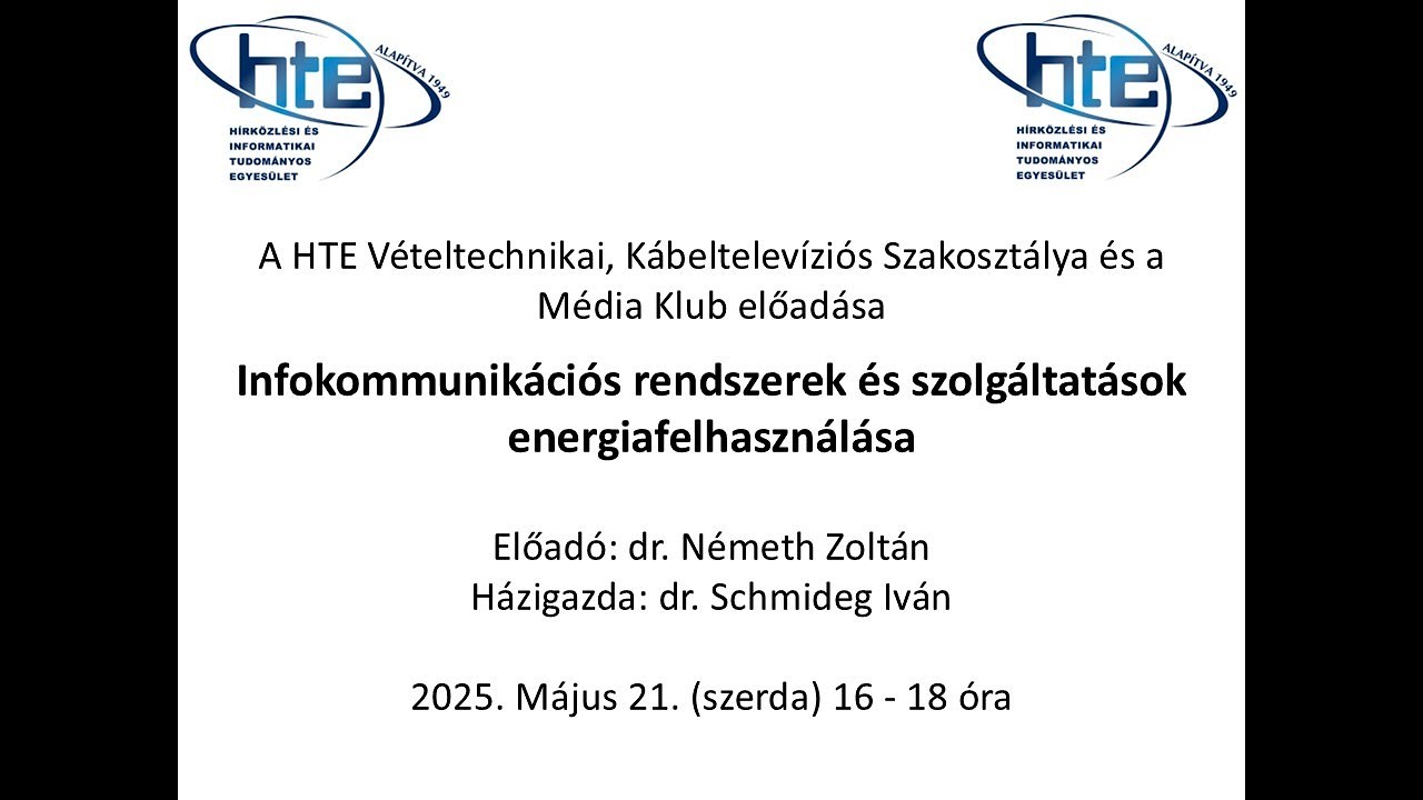 Infokommunikációs rendszerek és szolgáltatások energiafelhasználása