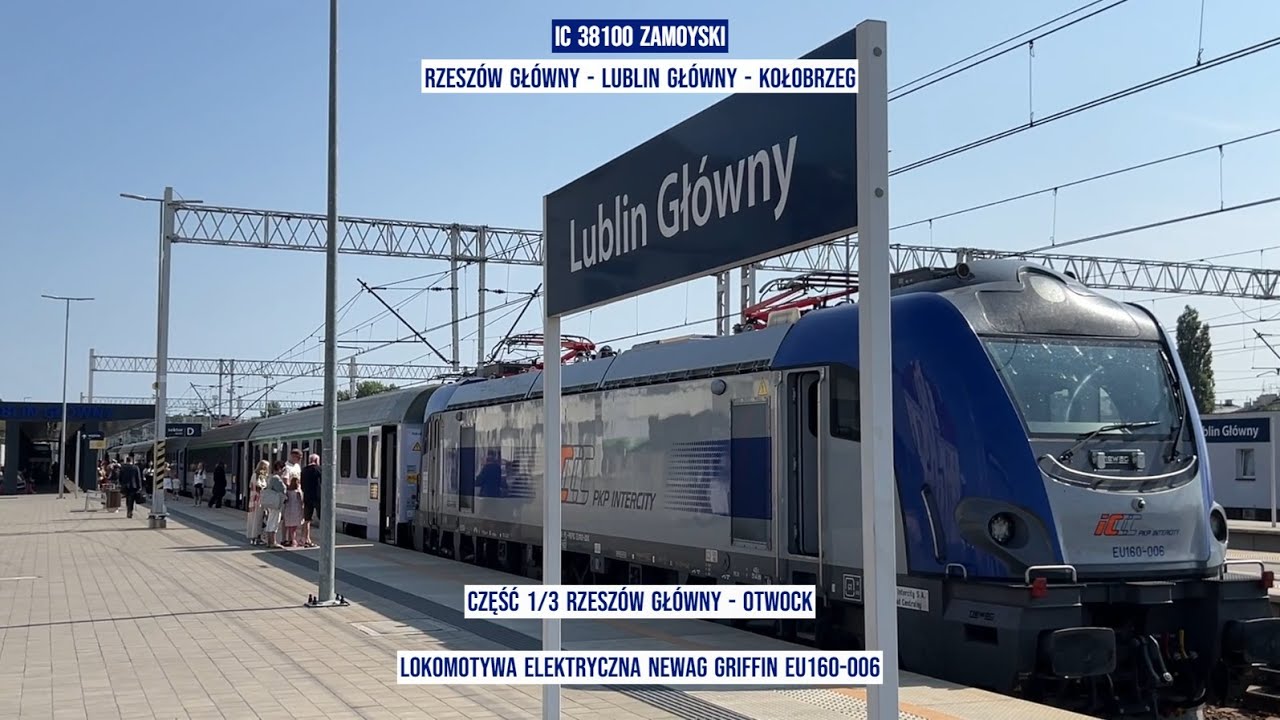 10 najdłuższych tras kolejowych IC 38100 ZAMOYSKI Rzeszów Główny - Lublin Główny - Kołobrzeg Część 1