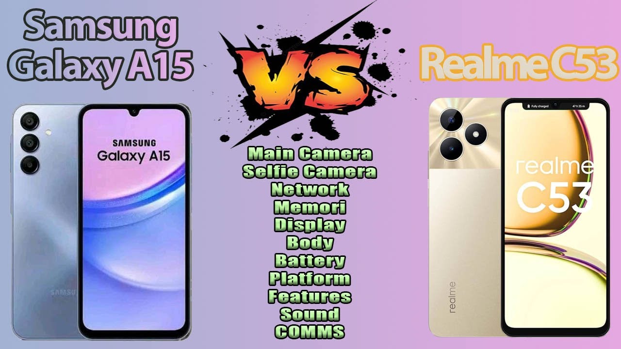 Samsung Galaxy A15 Vs Realme C53