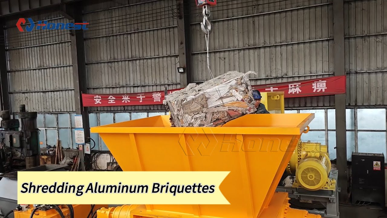 Hydraulic Shredder for Aluminum Briquette Processing丨Metal Shredder