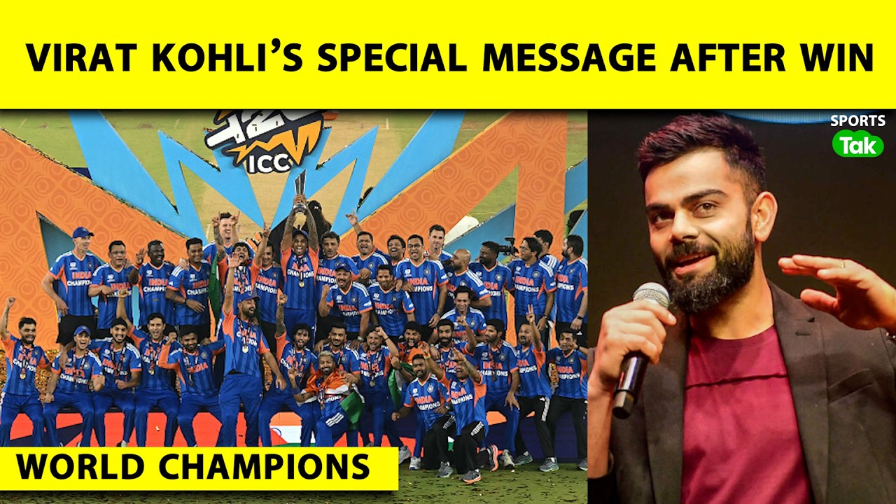 VIRAT KOHLI CONGRATULATES TEAM INDIA AFTER THE WORLD CUP FINAL WIN | Sports Tak
