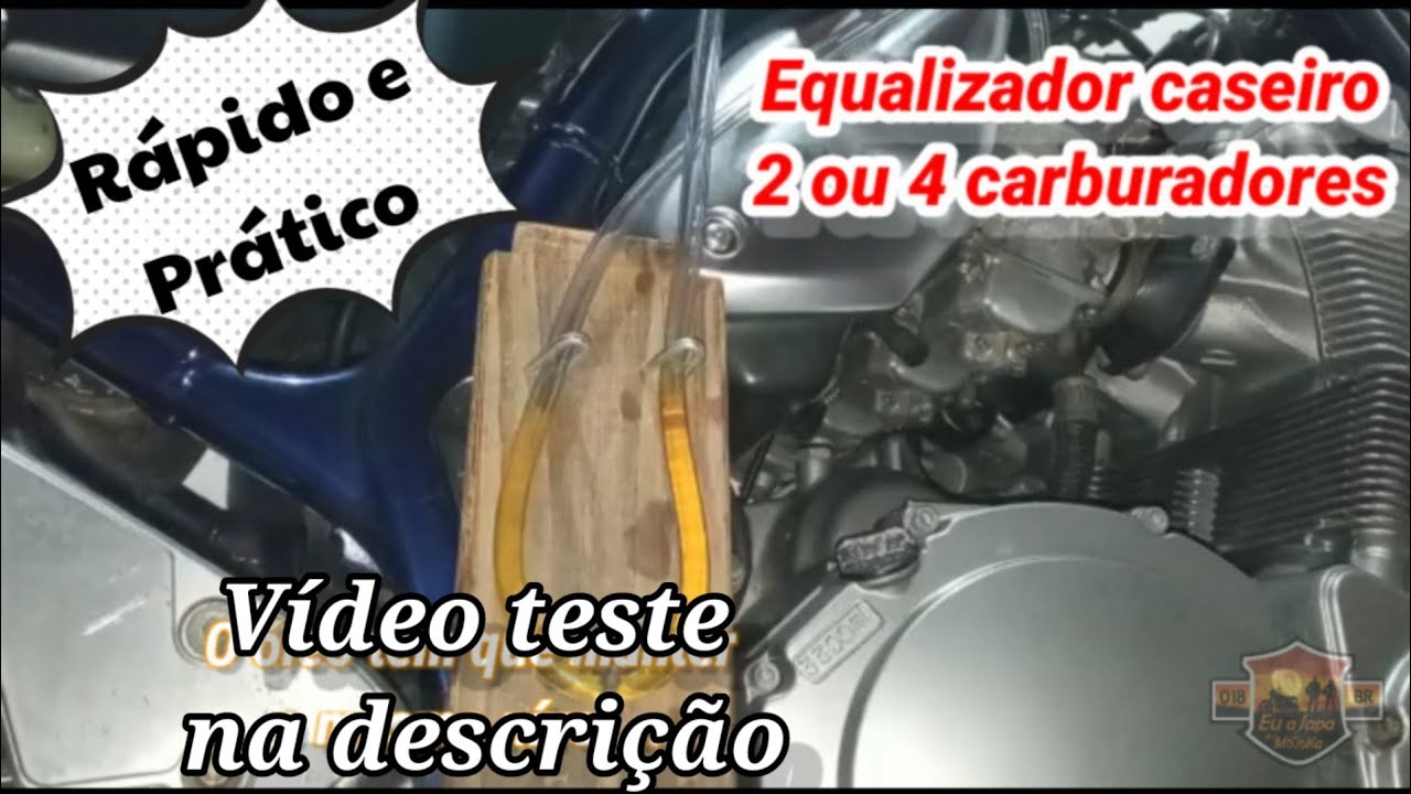 Como equalizar carburadores de Moto 2 e 4 cilindros (caseiro) - bandit 600 - Eu, a Japa e a Motoka