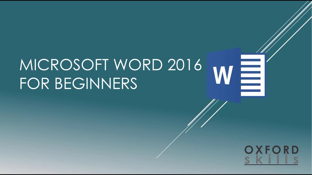 Word 2016 for Beginners Course Introduction