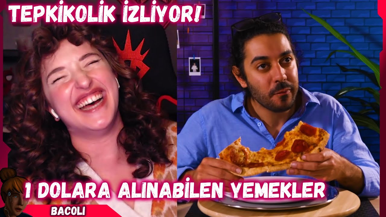 Pqueen - 1 DOLARA ÜLKELERDE ALINABİLEN YEMEKLERİ DENEDİK! İzliyor! (TepkiKolik)
