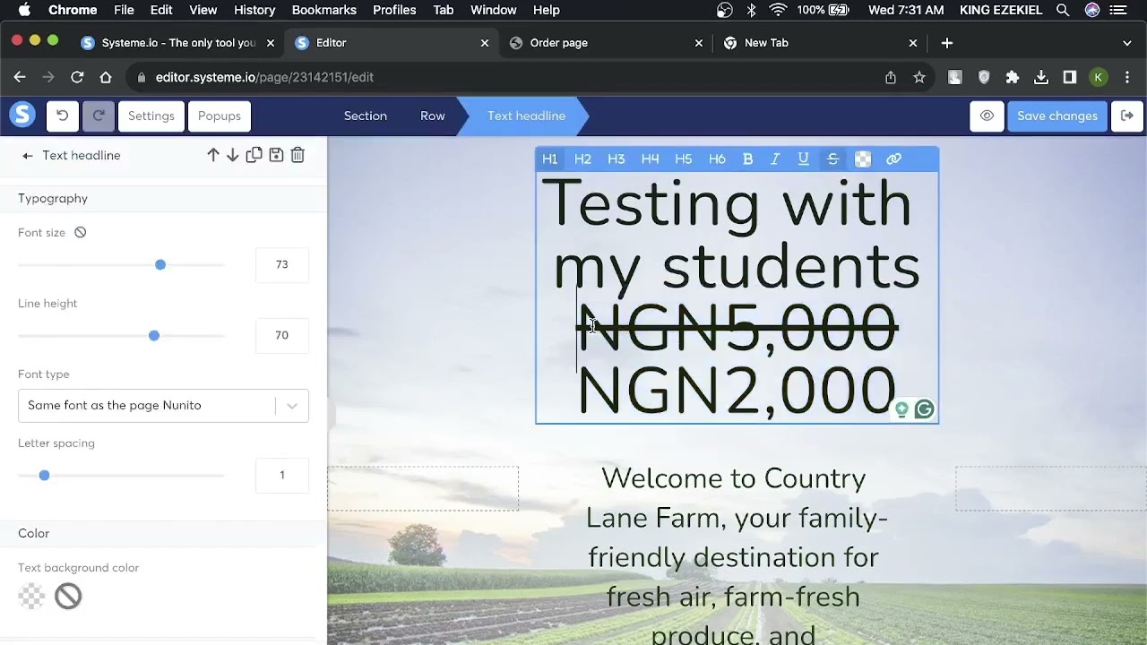 Free landing page setup with Facebook Pixel and Event