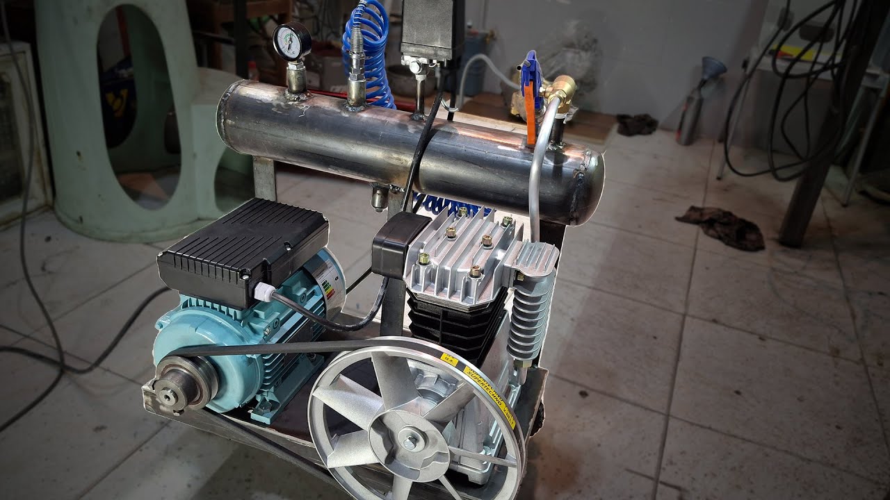 Making a  portable air compressor DIY