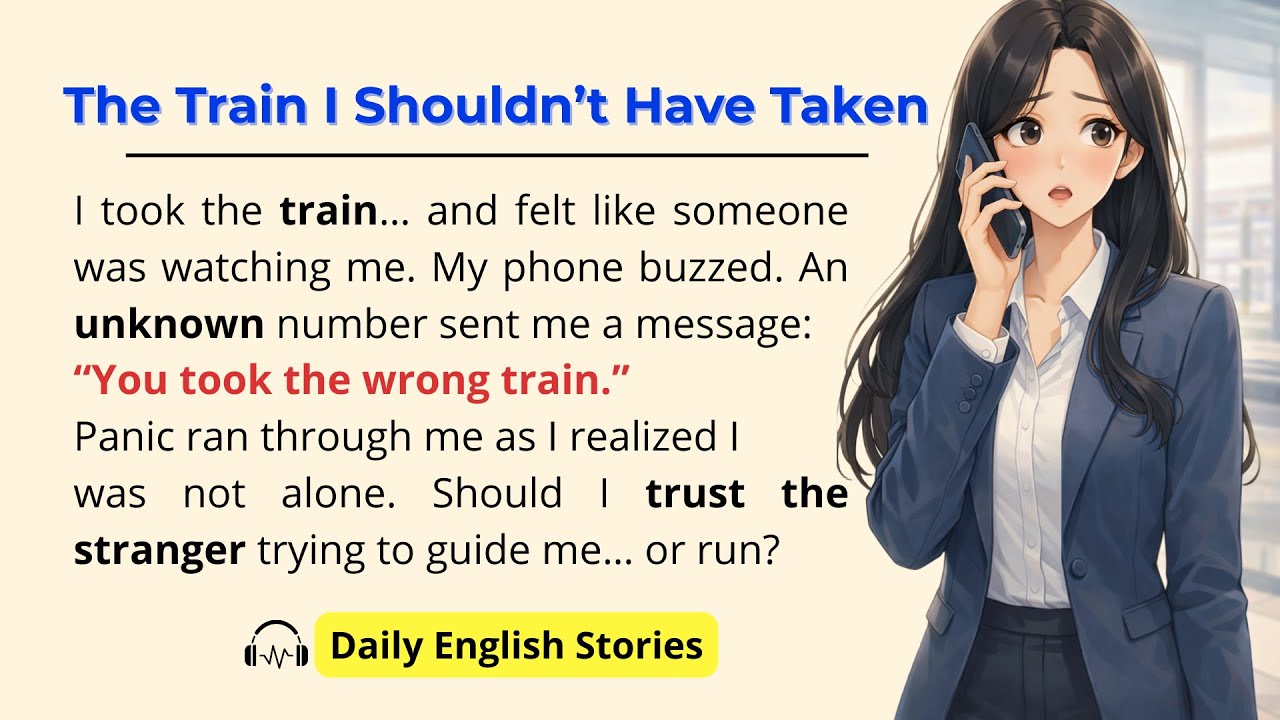 I Took the Wrong Train… Someone Was Watching Me 😨 | Improve Your English | Daily English Story