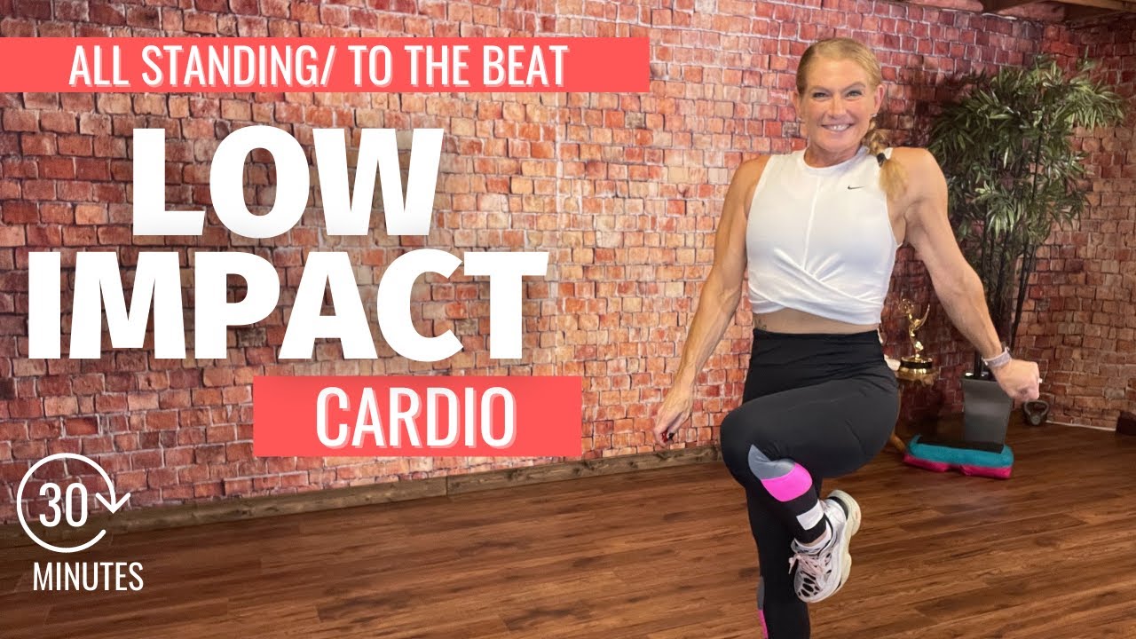 30 MIN LOW IMPACT Cardio Walking Workout  No Jumping - To the beat aerobics