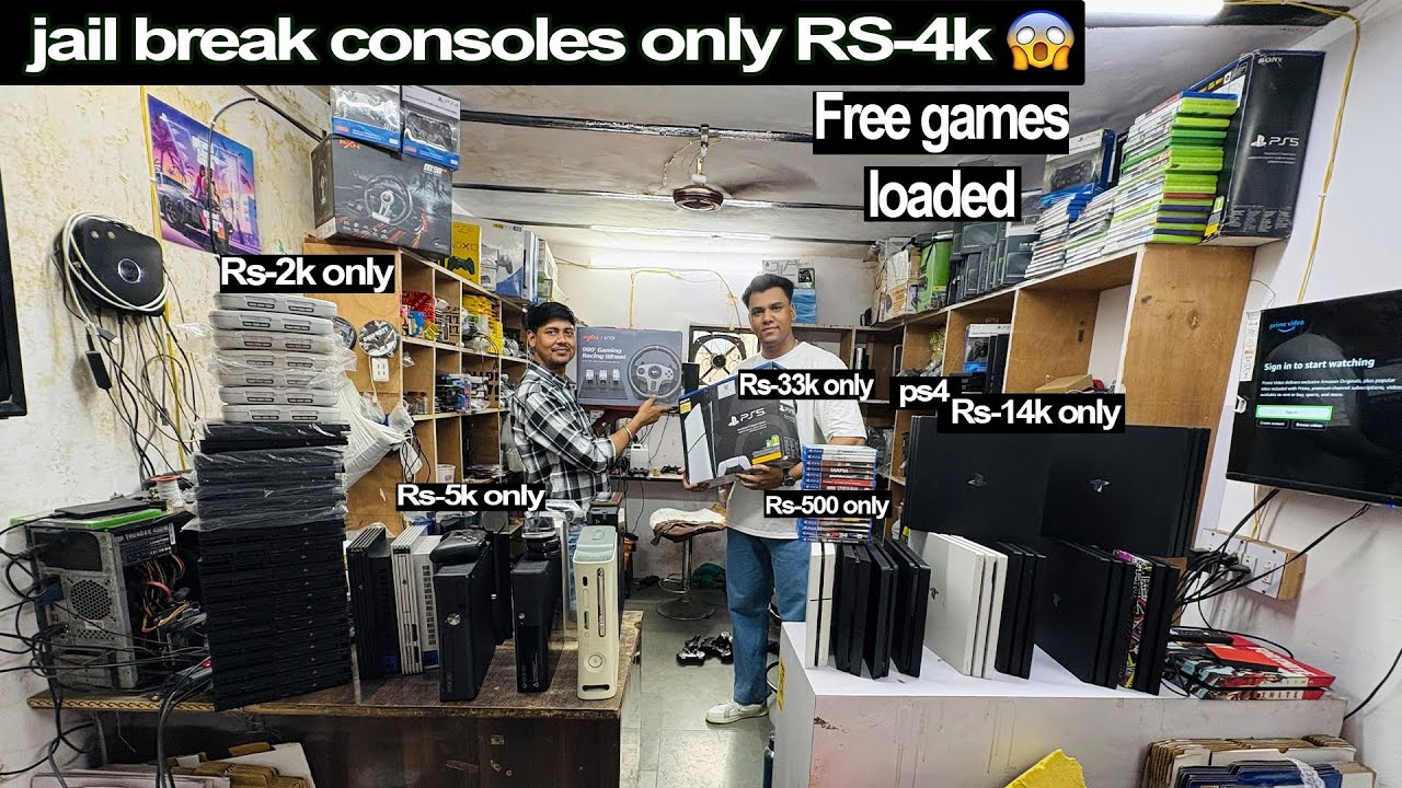 Jailbreak console only Rs- 4k 😱|Free games loaded |playstation 5 Rs-33k | all playstation available