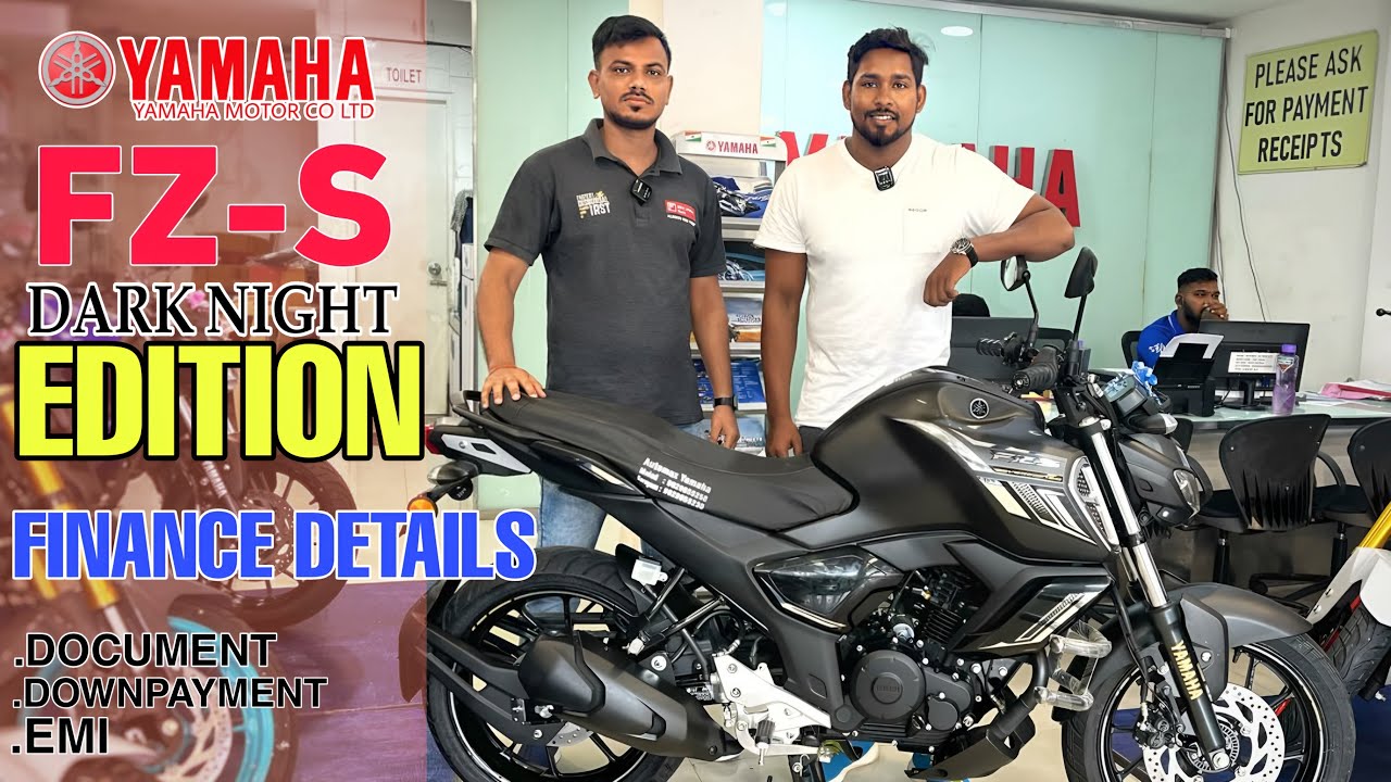 Yamaha FZ-S V3 Dark Night Edition Bs6 2023 Model Finance Details || Downpayment, EMI & Documents