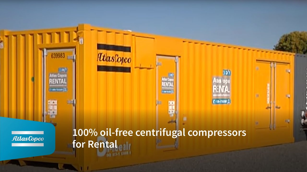 100% oil-free centrifugal compressors for Rental