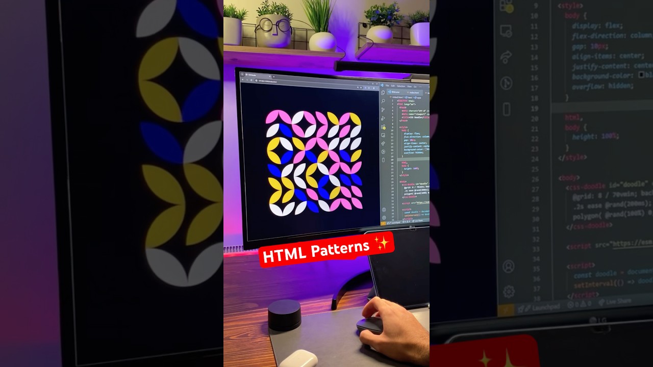 Animated patterns in your HTML #frontend #html #webdevelopment #css #htmlcss