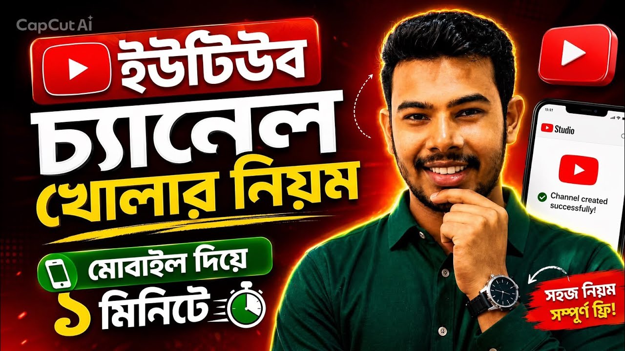 কিভাবে ইউটিউব চ্যানেল খুলবেন| How to Create YouTube Channel Bangla Tutorial! 