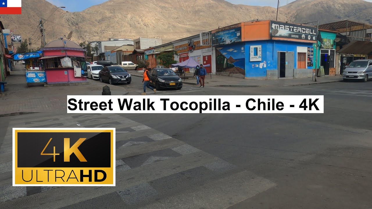 🇨🇱 Street Walk Tocopilla - Chile - 4K