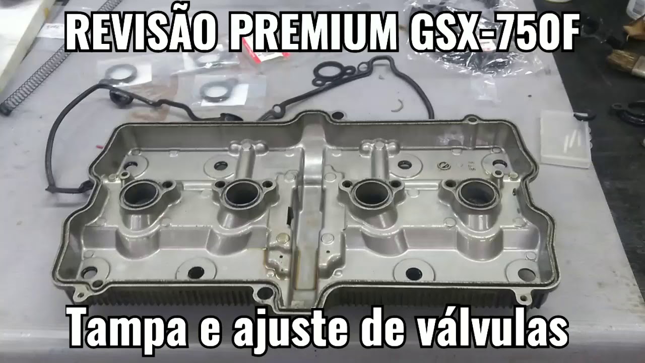 Revisão Premium da GSX-750F - Tampa e ajuste de valvulas