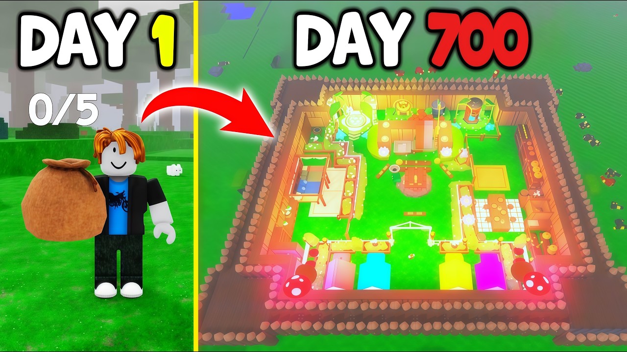 I Spent 700 Days To Build The Best SAFEST Base In 99 Nights In The Forest