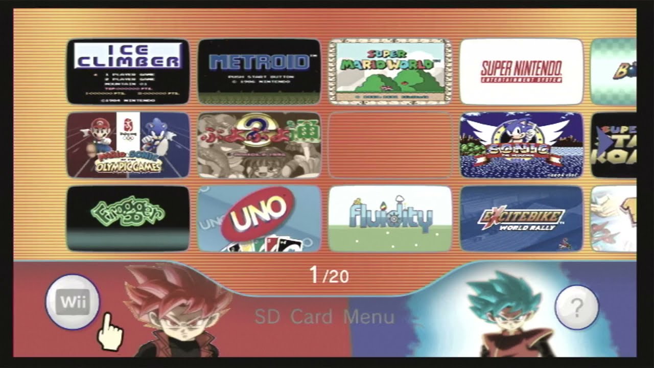 My Wii Menu As of July 17th 2021.  (Capture Card Test 1)
