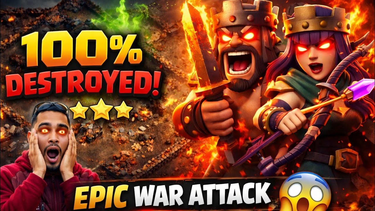 LIVE 🔴 WAR ATTACK | 100% 3⭐ Guaranteed? 😱