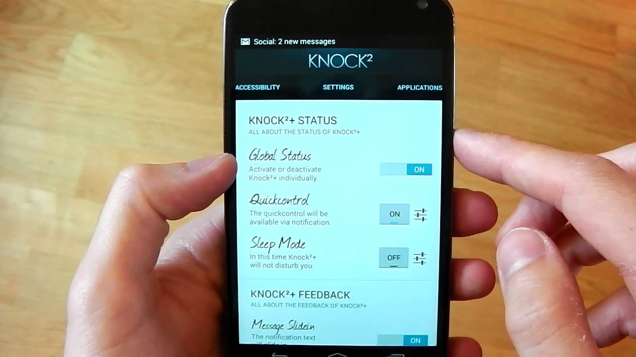 Android - Knock&sup2;+  - Lock Screen Notifications  - App Review