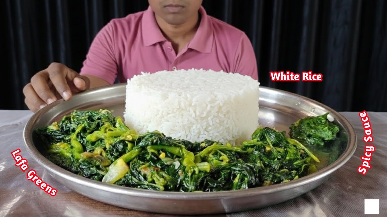 Eating Lafa Shak, Spicy Chilli Sauce & Rice 🍚🌶️ | Simple Village Meal | Eating Show |